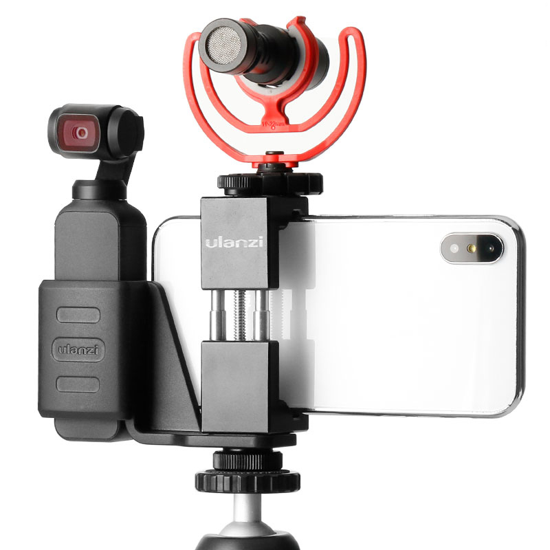 D/&F Handheld Phone Holder Tripod Stand Mount with Expansion Holder for DJI Osmo Pocket